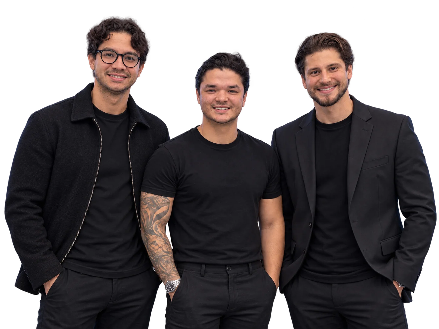 Gabriel, Vitor e Jonathas juntos, sócios da AGCOLD